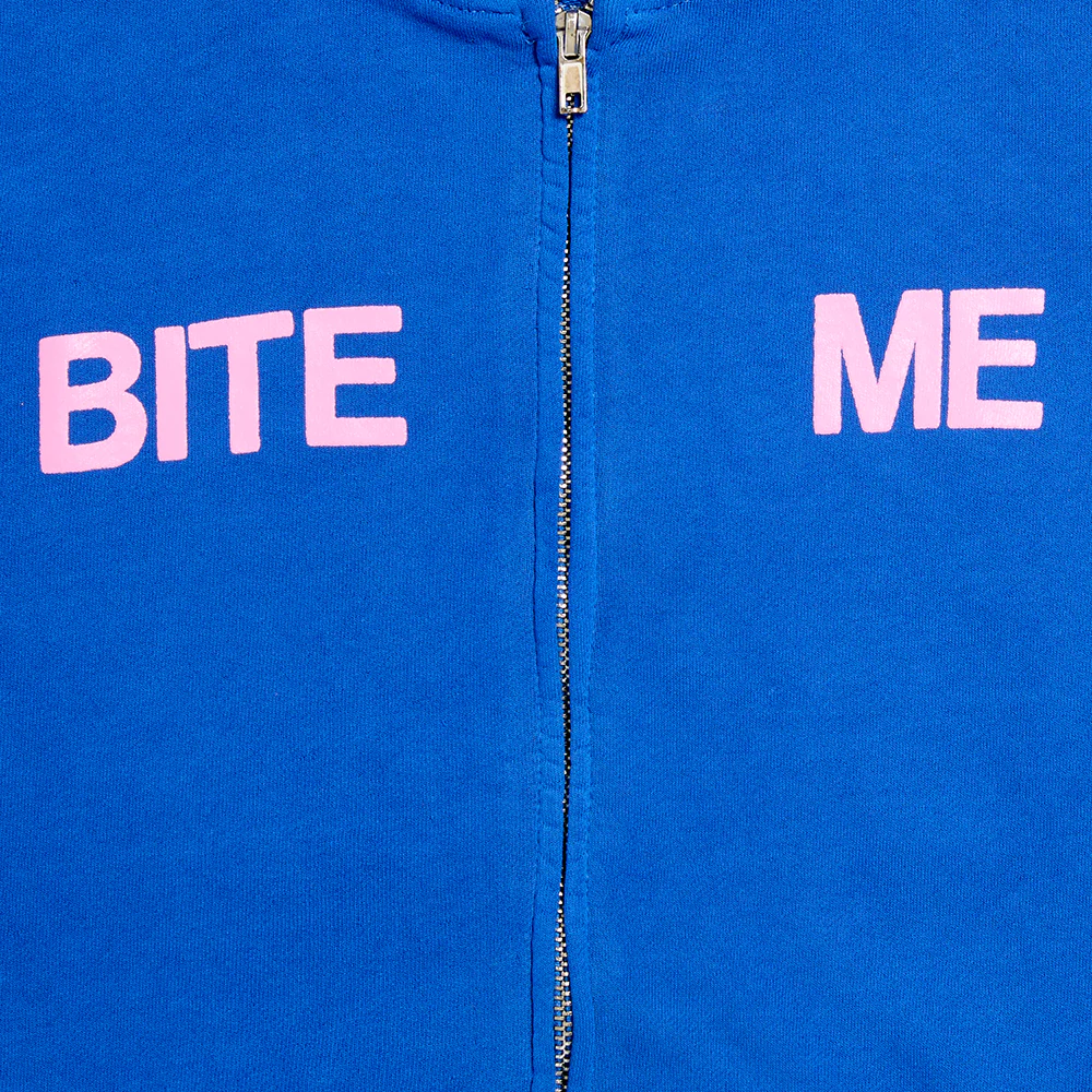 BLUE BITE ME ZIP HOODIE - Image 3