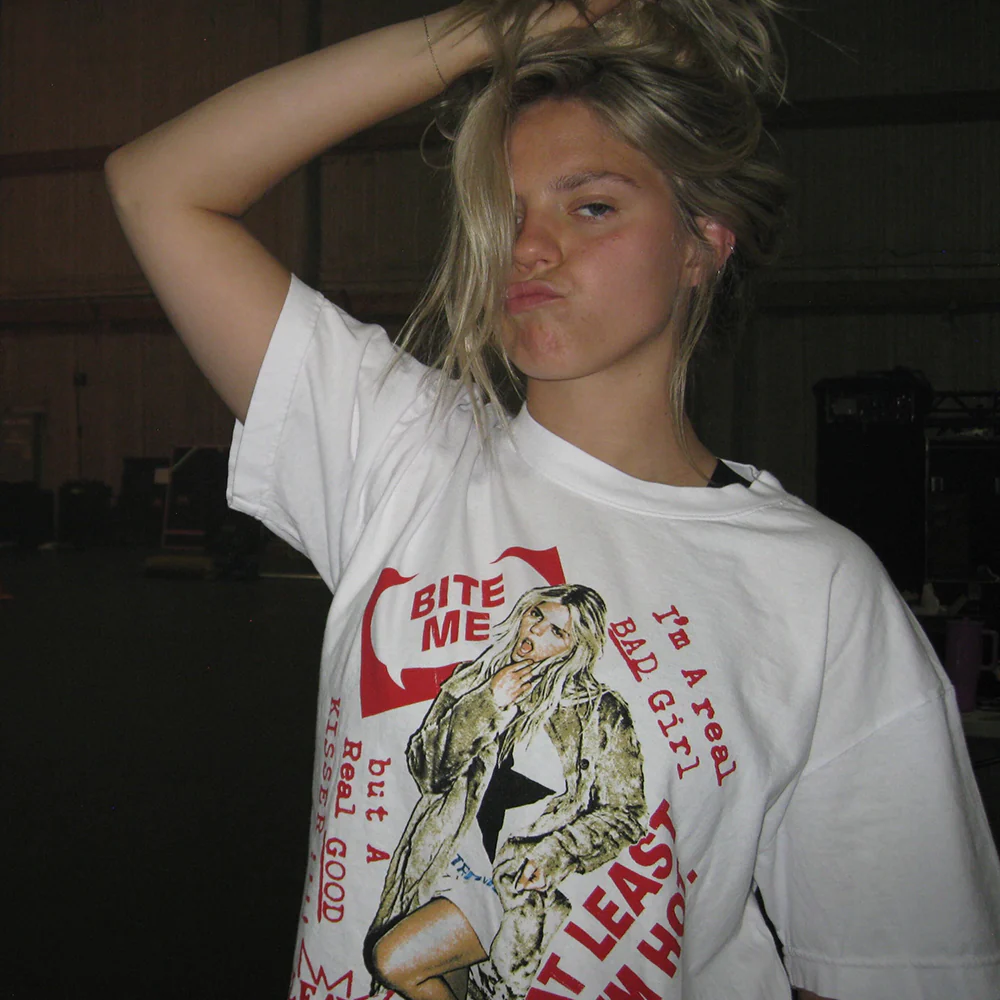 WHITE DATE BACK TOUR TEE